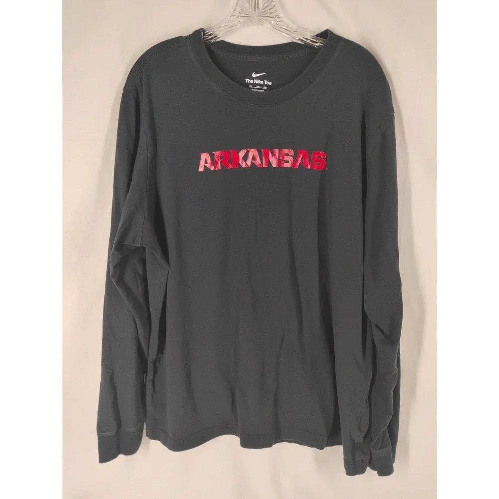 Nike Tee Arkansas Razorbacks Mens XXL Long Sleeve Tshirt